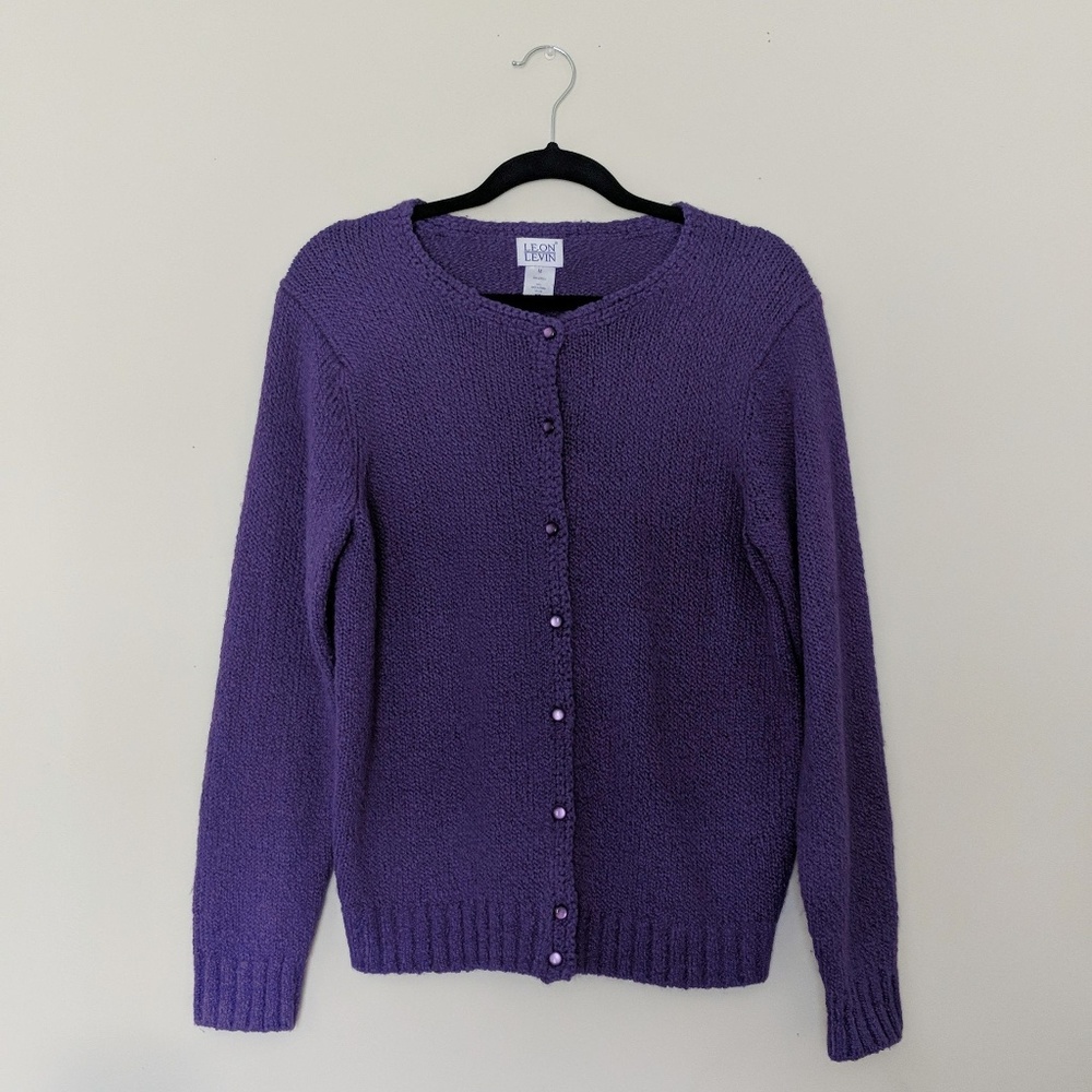 Lavender Cardigan Sweater